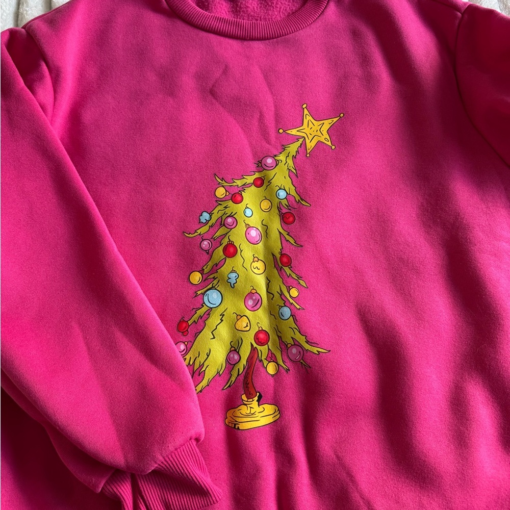 Pink Christmas Tree Sweatshirt